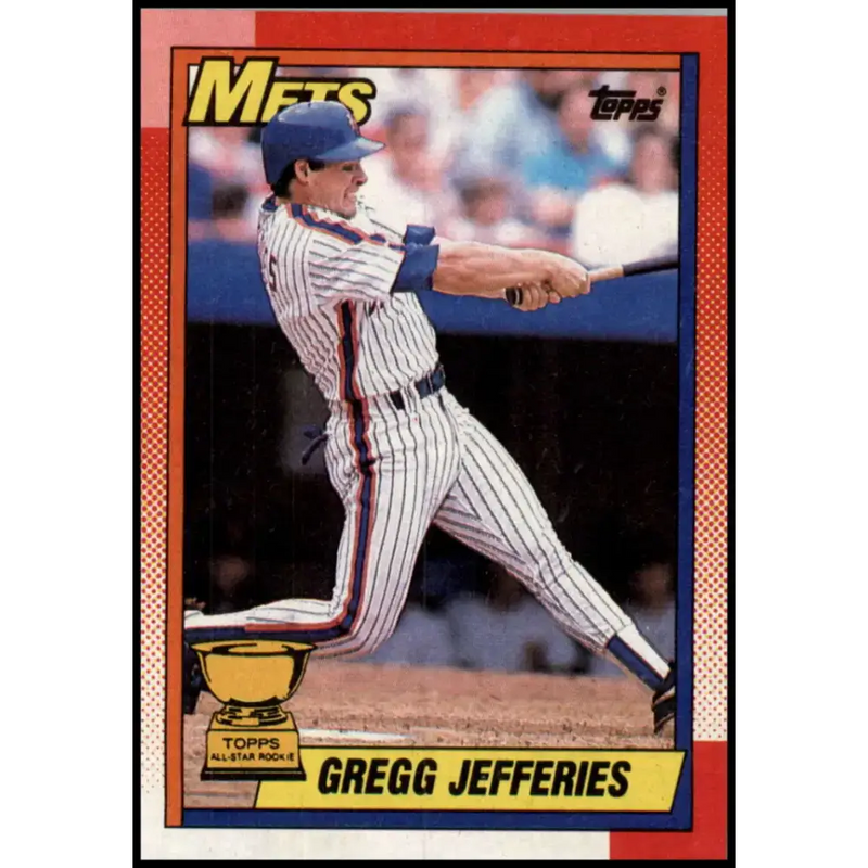 1990 Topps #457 Gregg Jefferies NM-MT New York Mets Baseball Card - Baseball Card Single