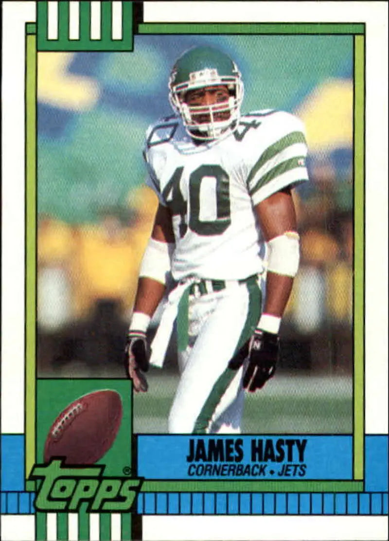 1990 Topps #457 James Hasty EX Excellent New York Jets Football Card - Football Card Single