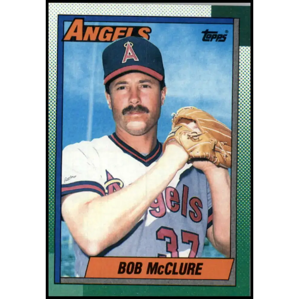 1990 Topps #458 Bob McClure NM-MT California Angels Baseball Card - Baseball Card Single