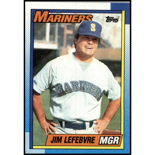 1990 Topps #459 Jim Lefebvre MG NM-MT Seattle Mariners Baseball Card - Baseball Card Single