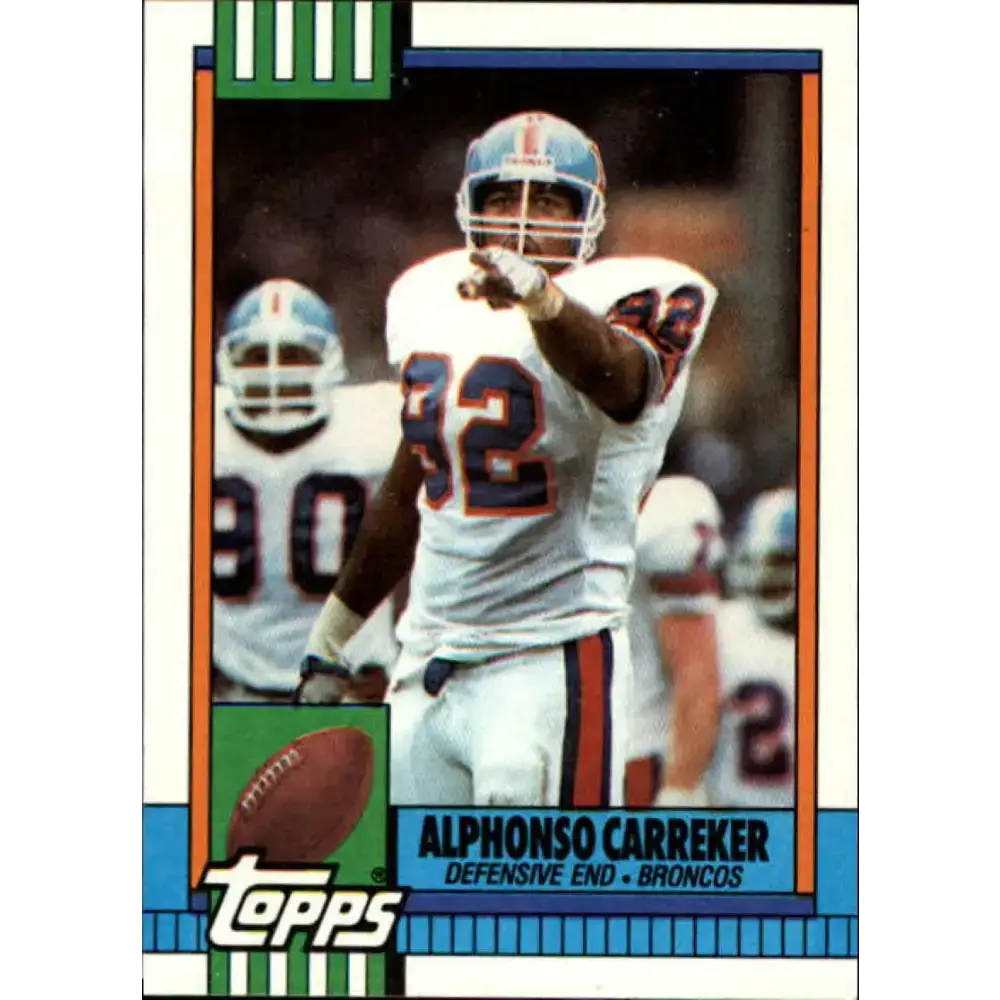 1990 Topps #46 Alphonso Carreker EX Excellent Denver Broncos Football Card
