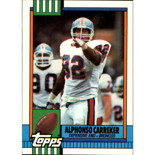 1990 Topps #46 Alphonso Carreker EX Excellent Denver Broncos Football Card