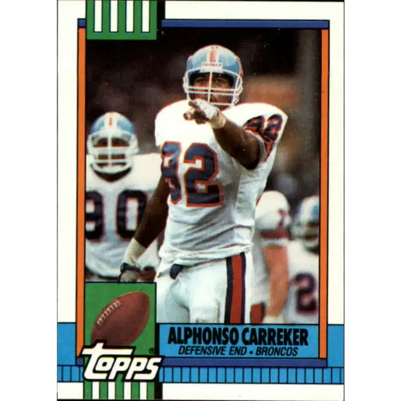 1990 Topps #46 Alphonso Carreker EX Excellent Denver Broncos Football Card