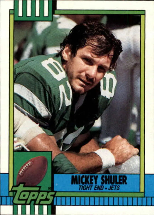1990 Topps #460 Mickey Shuler EX Excellent New York Jets Football Card - Football Card Single