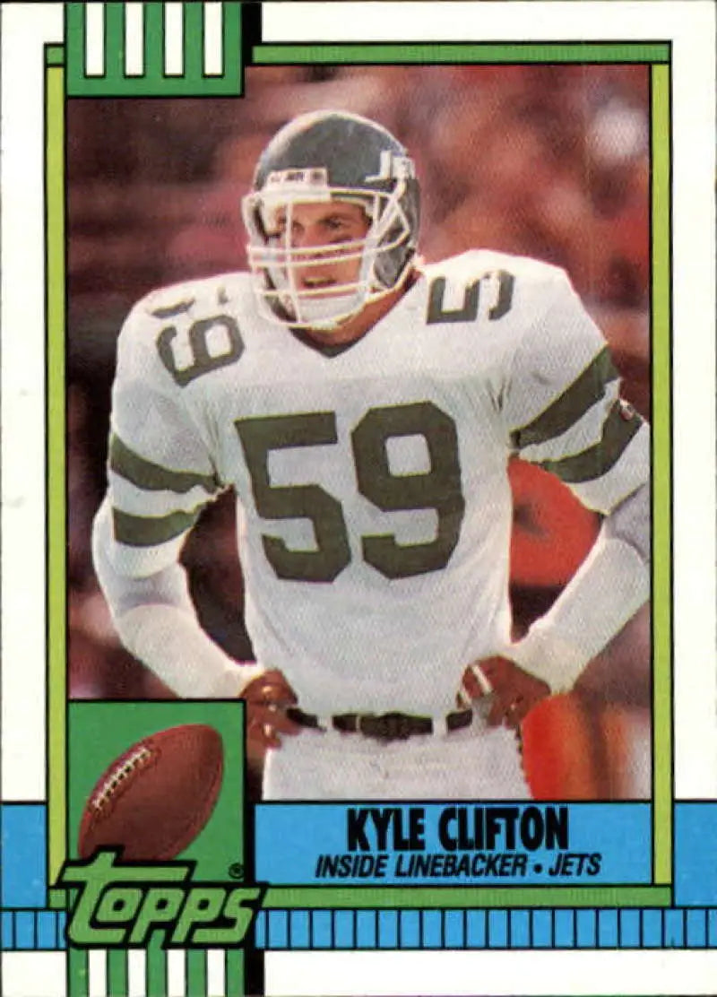 1990 Topps #462 Kyle Clifton EX Excellent New York Jets Football Card - Football Card Single