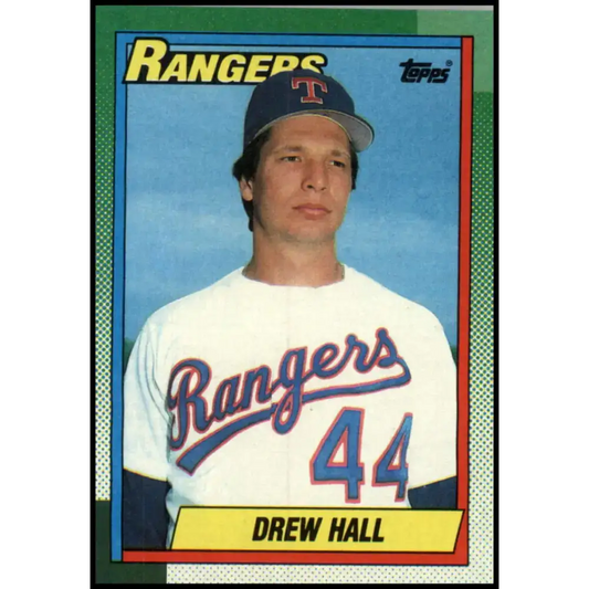 1990 Topps #463 Drew Hall NM-MT Texas Rangers Baseball Card - Baseball Card Single