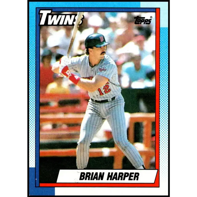 1990 Topps #47 Brian Harper NM-MT Minnesota Twins Baseball Card - Baseball Card Single