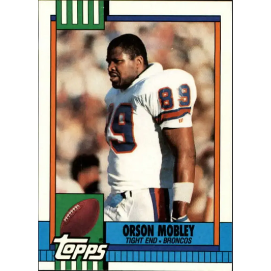 1990 Topps #47 Orson Mobley EX Excellent RC Rookie Denver Broncos Football Card