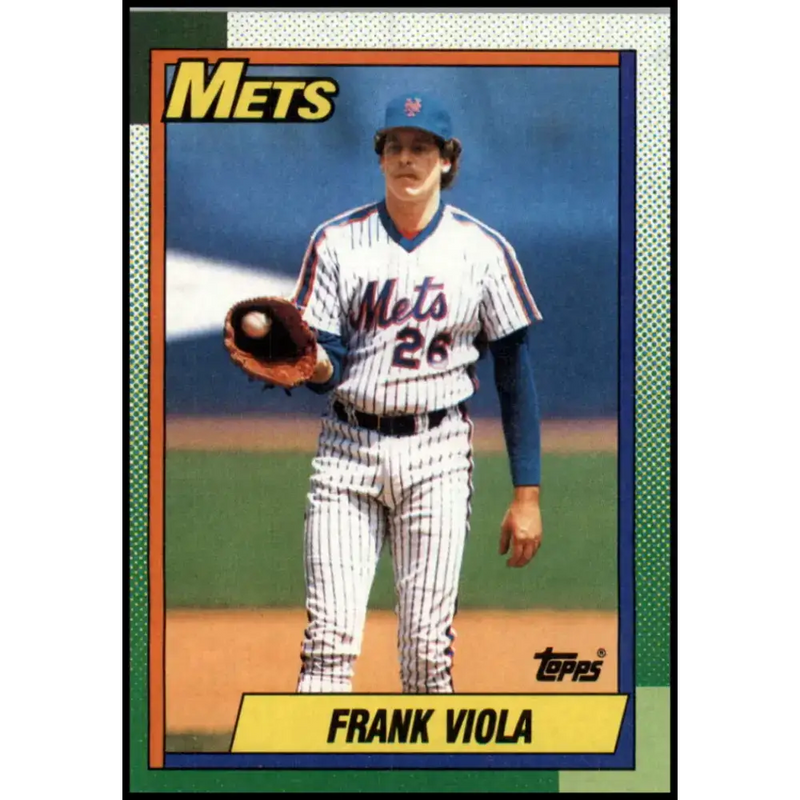 1990 Topps #470 Frank Viola NM-MT New York Mets Baseball Card - Baseball Card Single