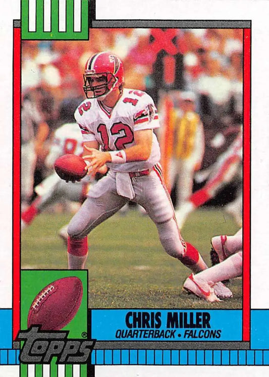 1990 Topps #472 Chris Miller EX Excellent Atlanta Falcons Football Card