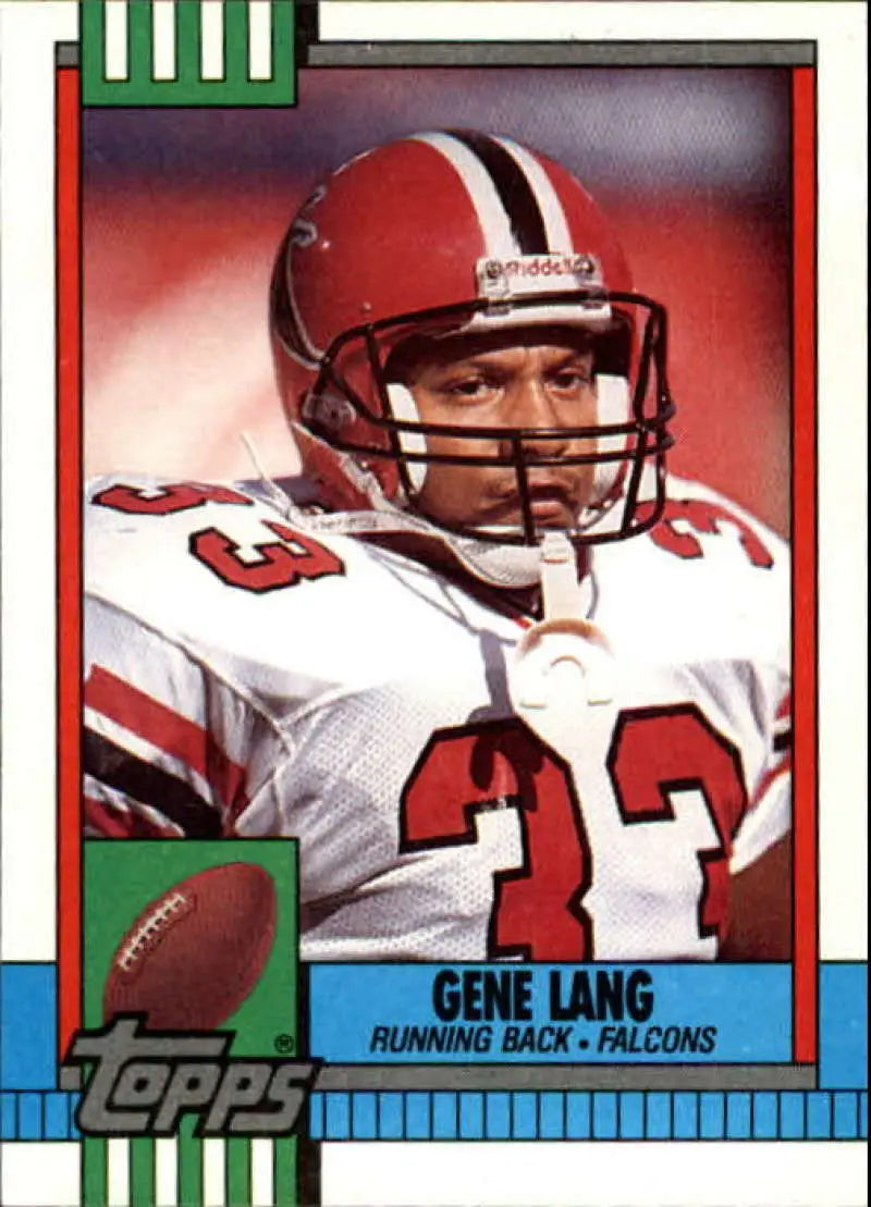 1990 Topps #475 Gene Lang EX Excellent Atlanta Falcons Football Card - Football Card Single
