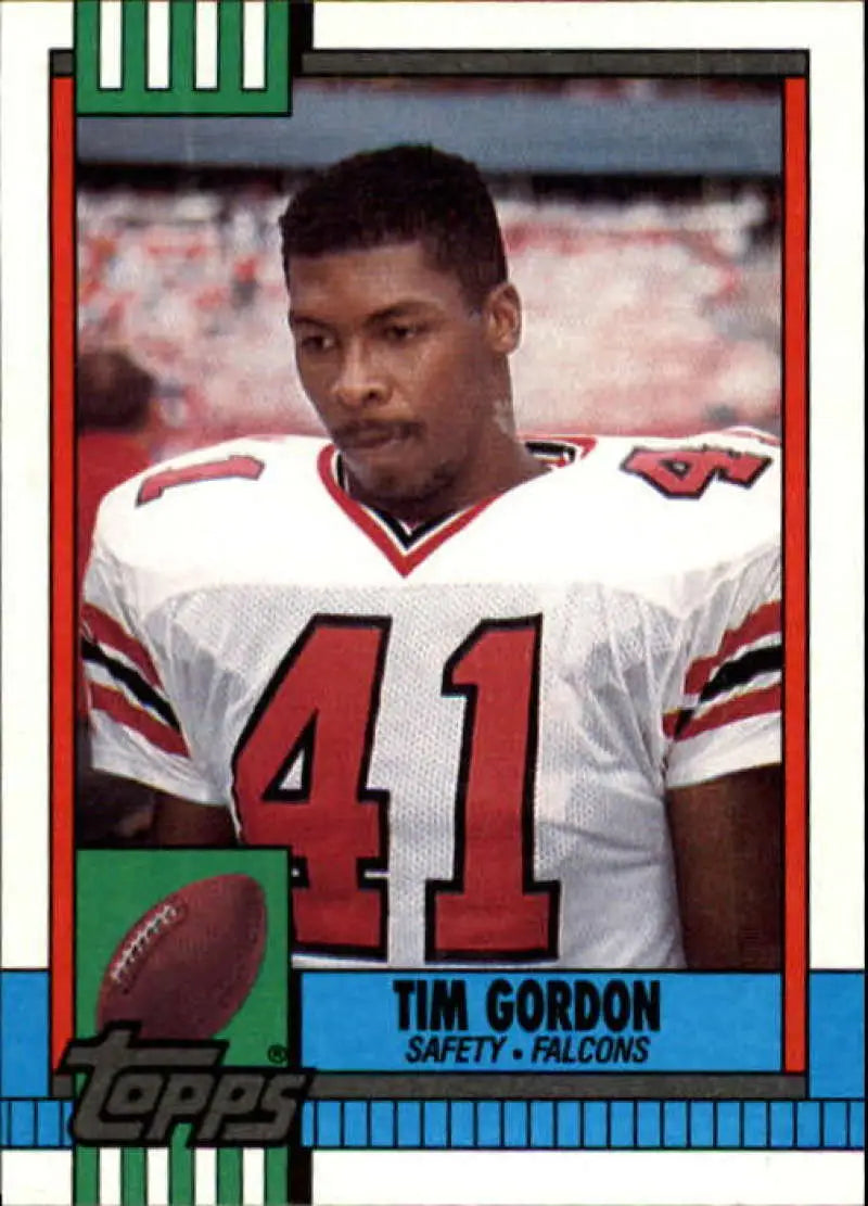 1990 Topps #476 Tim Gordon EX Excellent RC Rookie Atlanta Falcons Football Card - Football Card Single