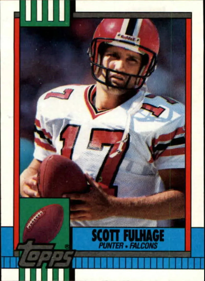 1990 Topps #477 Scott Fulhage EX Excellent Atlanta Falcons Football Card - Football Card Single