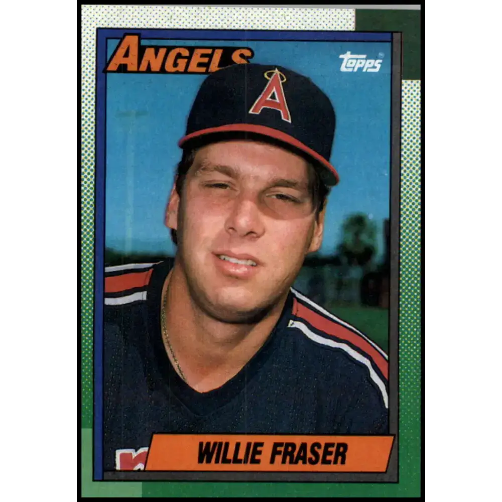 1990 Topps #477 Willie Fraser NM-MT California Angels Baseball Card - Baseball Card Single