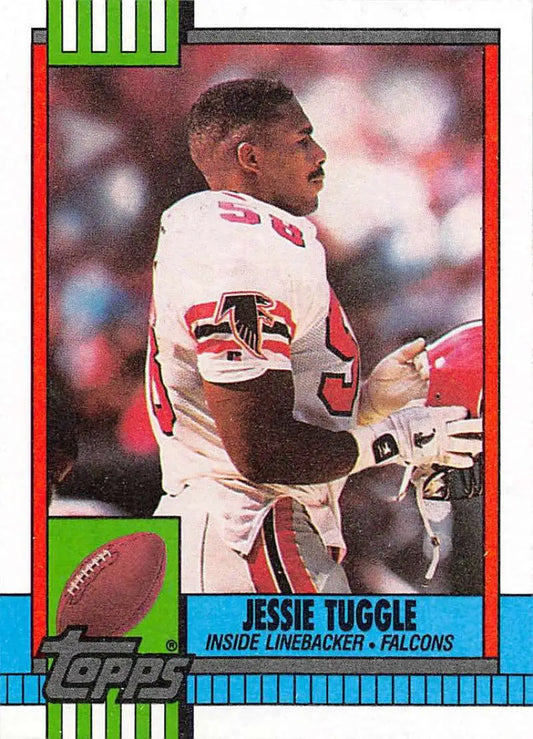 1990 Topps #479 Jessie Tuggle EX Excellent RC Rookie Atlanta Falcons Football Card