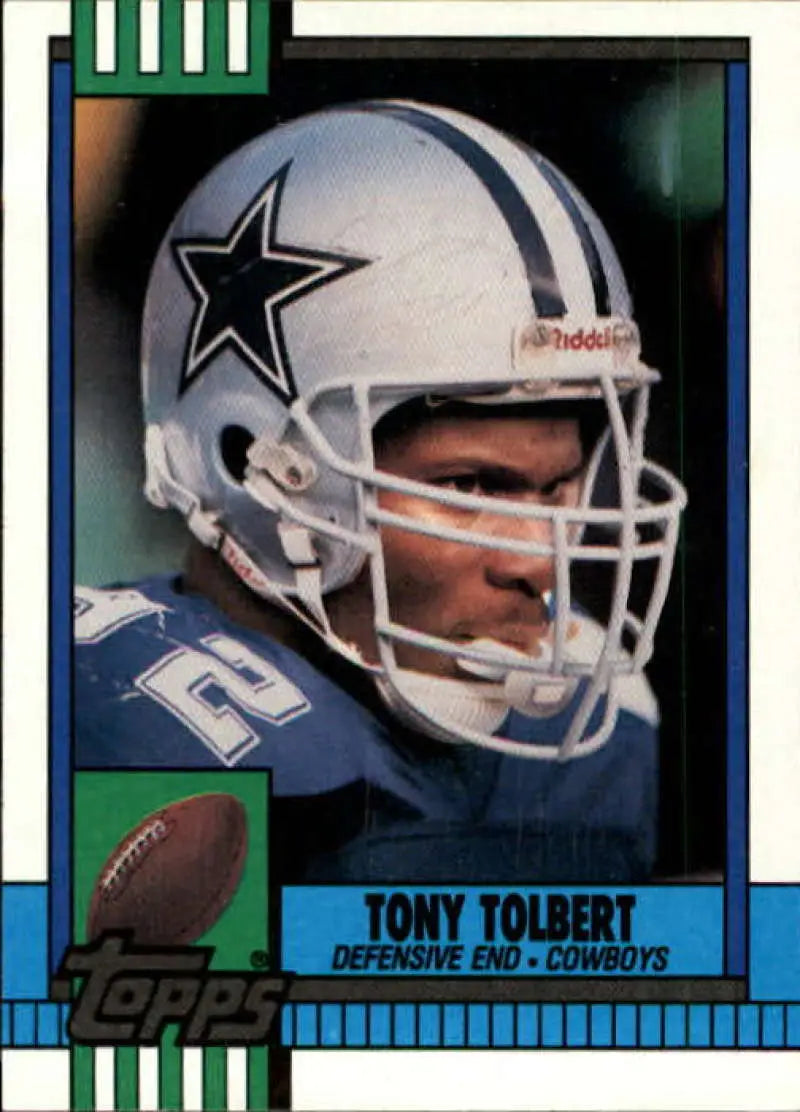1990 Topps #484 Tony Tolbert EX Excellent RC Rookie Dallas Cowboys Football Card - Football Card Single