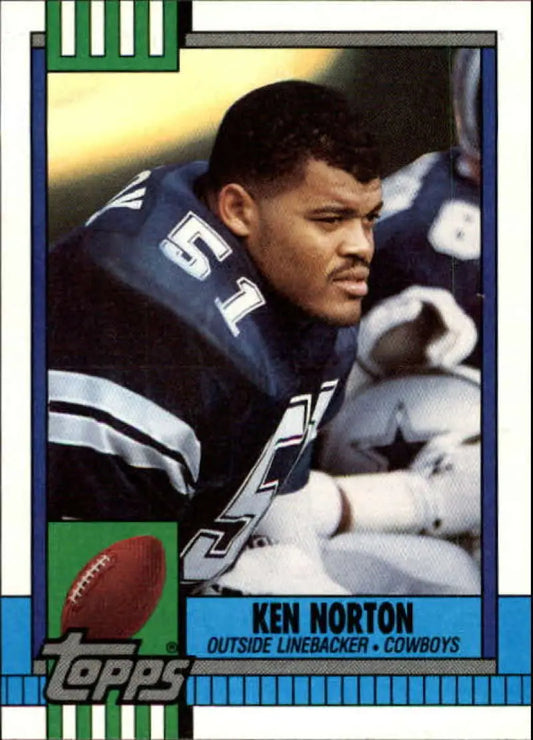 1990 Topps #486 Ken Norton EX Excellent RC Rookie Dallas Cowboys Football Card