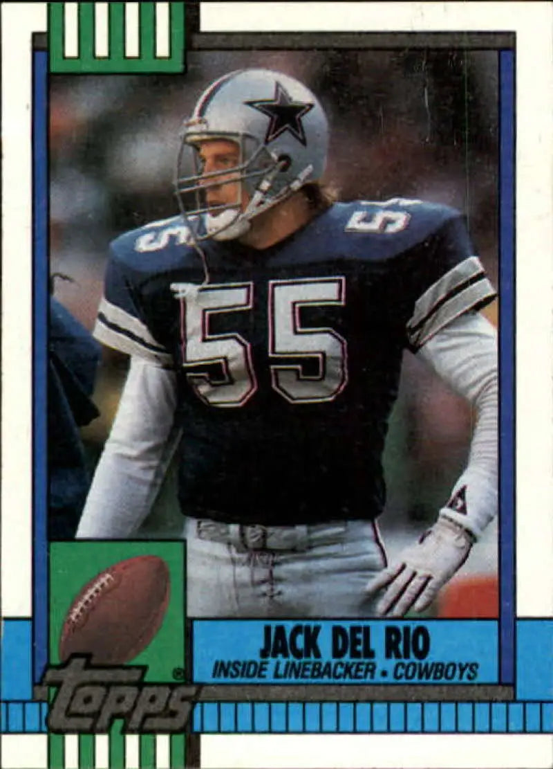 1990 Topps #488 Jack Del Rio EX Excellent Dallas Cowboys Football Card
