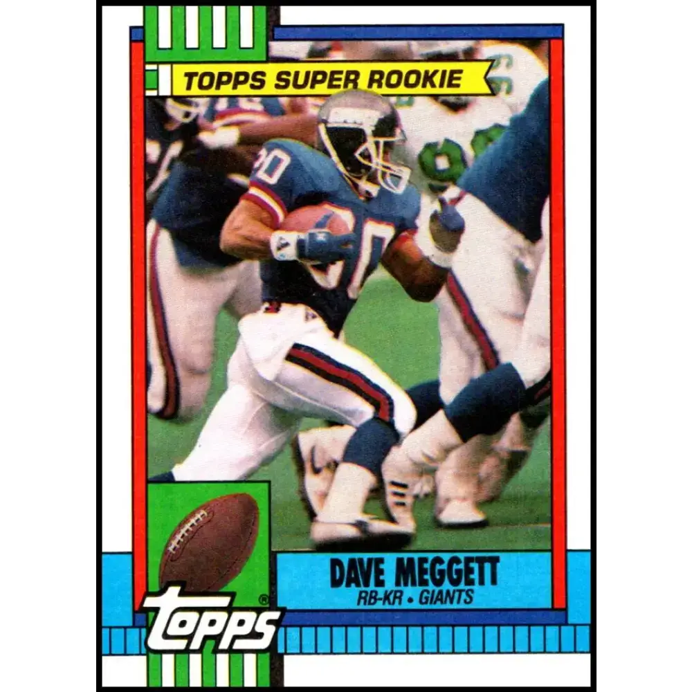 1990 Topps #49 Dave Meggett EX Excellent New York Giants Football Card - Football Card Single