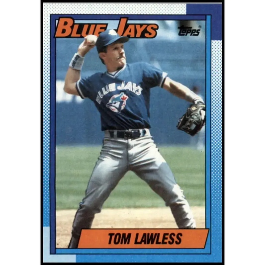 1990 Topps #49 Tom Lawless NM-MT Toronto Blue Jays Baseball Card - Baseball Card Single