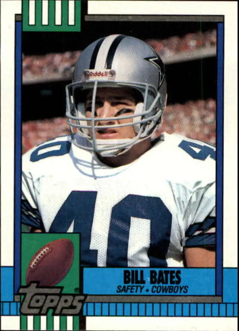 1990 Topps #490 Bill Bates EX Excellent Dallas Cowboys Football Card - Football Card Single