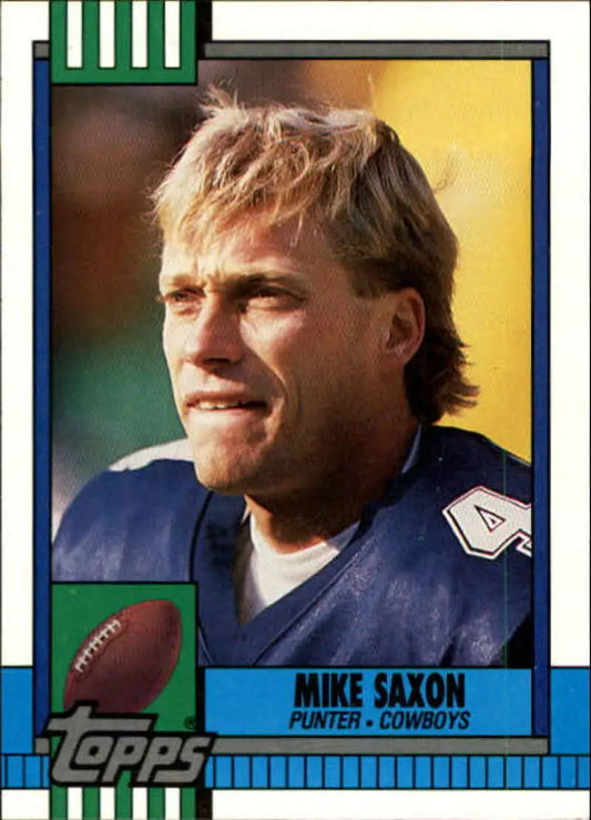 1990 Topps #494 Mike Saxon EX Excellent Dallas Cowboys Football Card