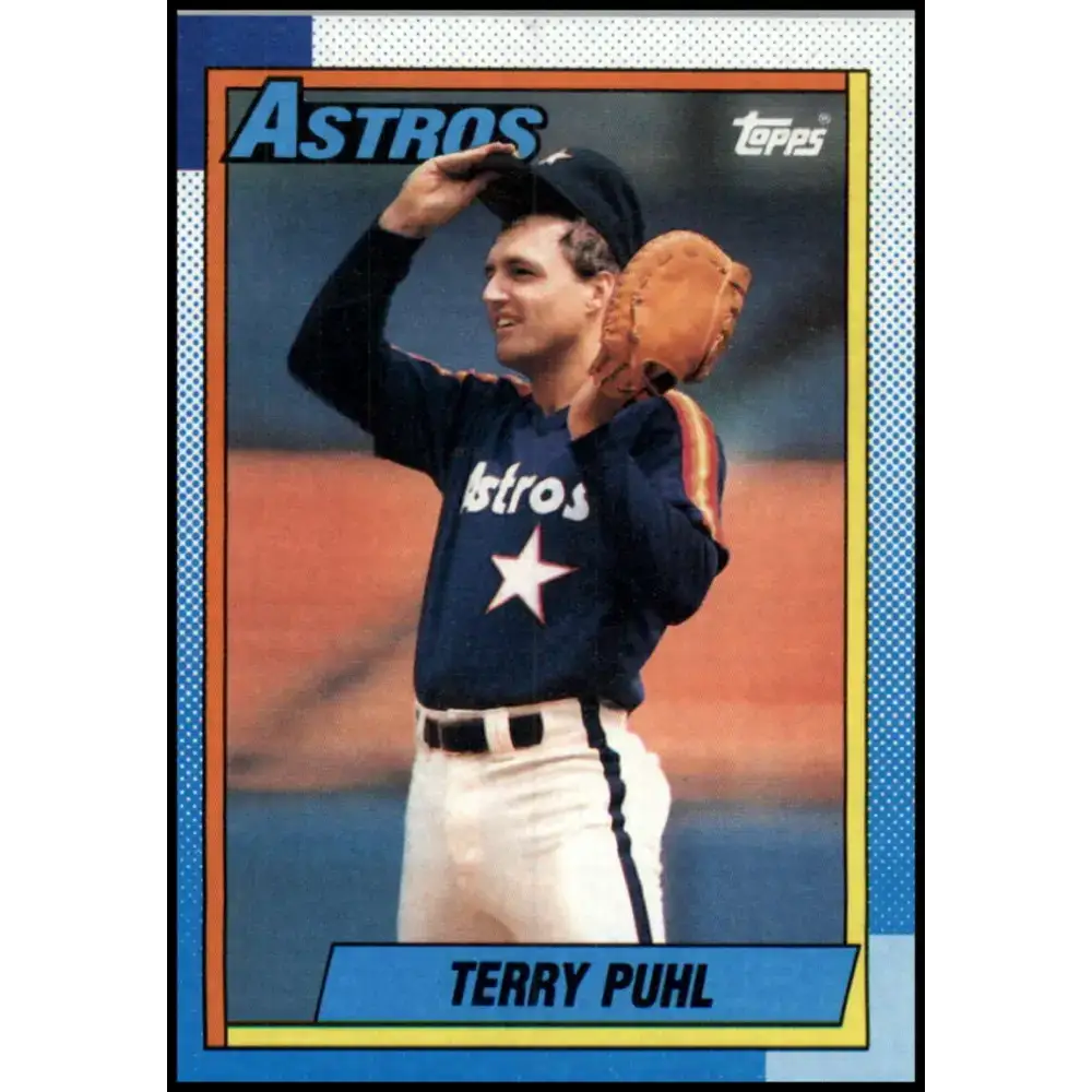 1990 Topps #494 Terry Puhl NM-MT Houston Astros Baseball Card - Baseball Card Single