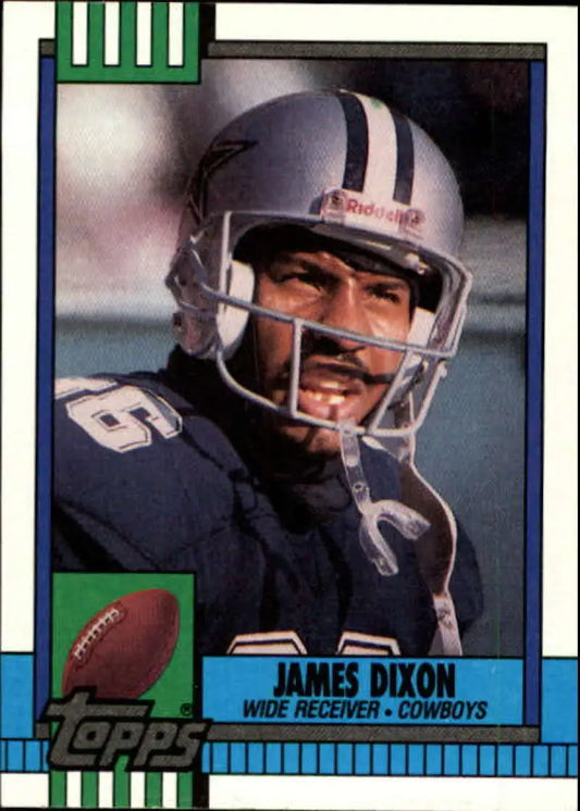 1990 Topps #495 James Dixon EX Excellent RC Rookie Dallas Cowboys Football Card