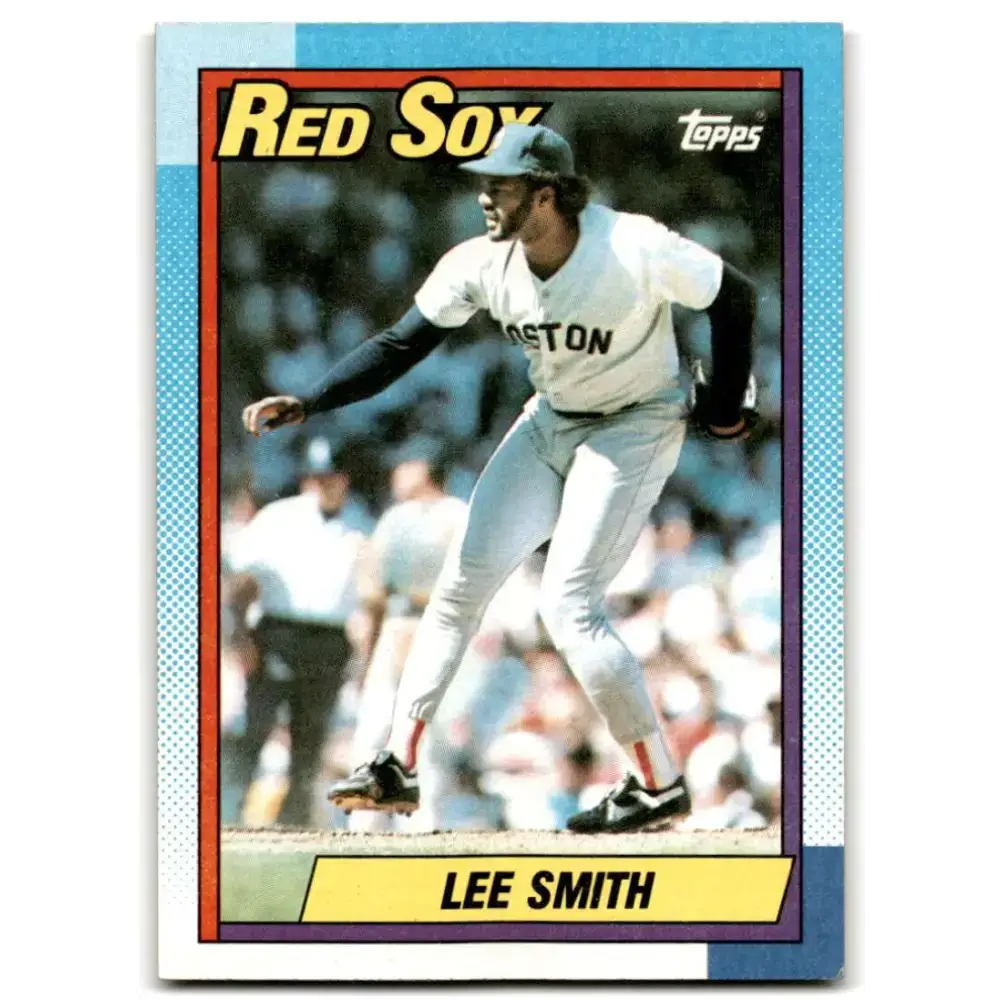 1990 Topps #495 Lee Smith NM-MT Boston Red Sox Baseball Card - Baseball Card Single