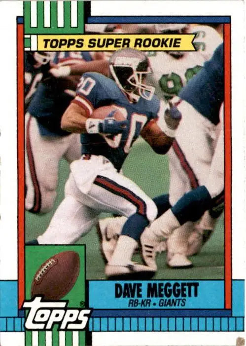 1990 Topps #49b Dave Meggett - Football Card Single