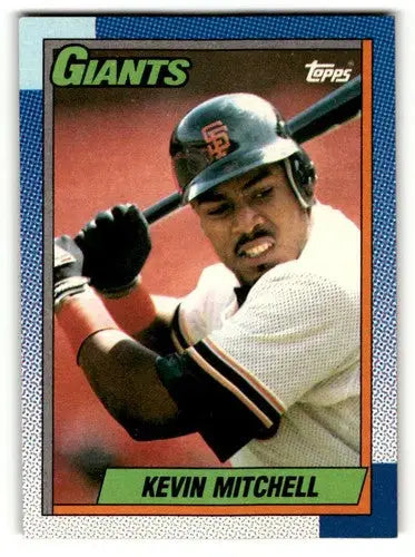 Original gloss Kevin Mitchell San Francisco Giants baseball card from 1990 Topps #500