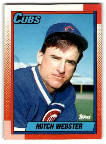 1990 Topps #502 Mitch Webster Chicago Cubs Baseball Cards EX/NM ID:55640 - Baseball Card Single