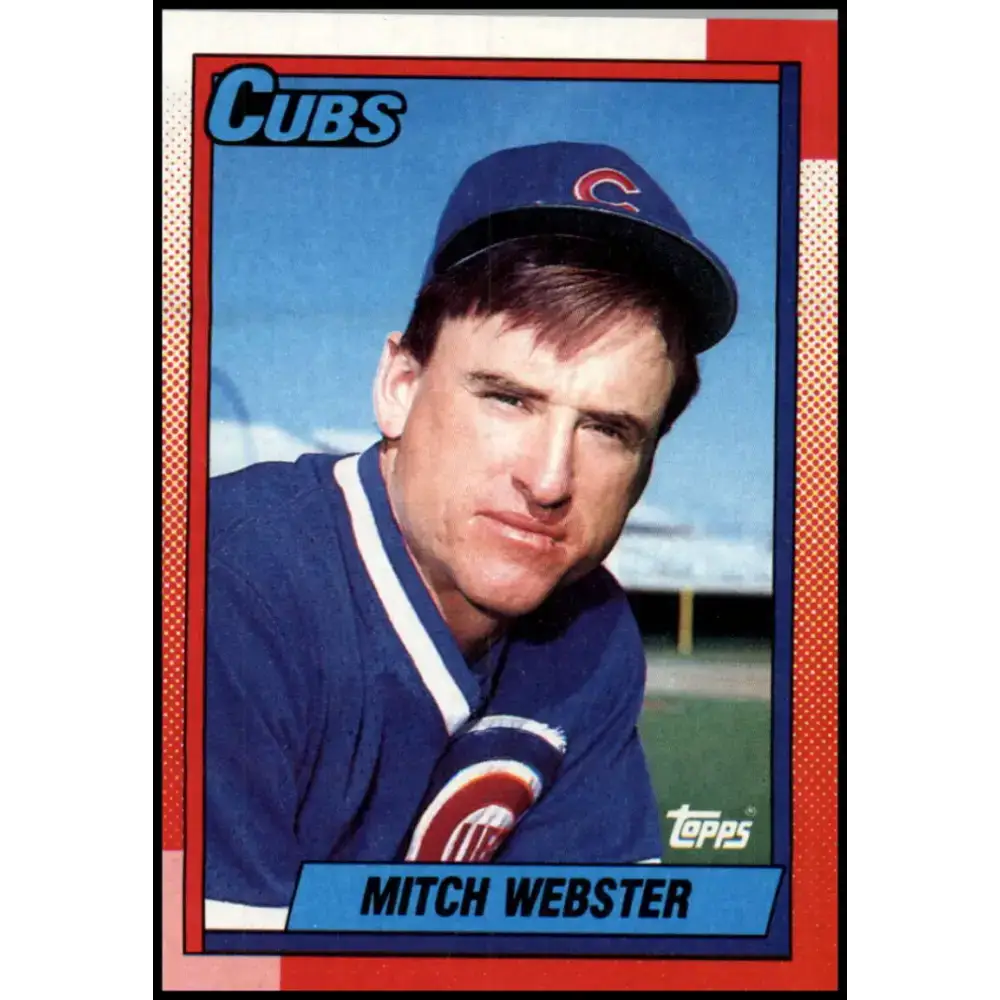 1990 Topps #502 Mitch Webster NM-MT Chicago Cubs Baseball Card - Baseball Card Single