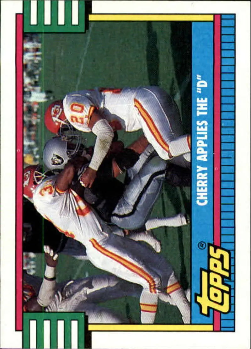 1990 Topps #509 Deron Cherry EX Excellent Kansas City Chiefs Football Card - Football Card Single