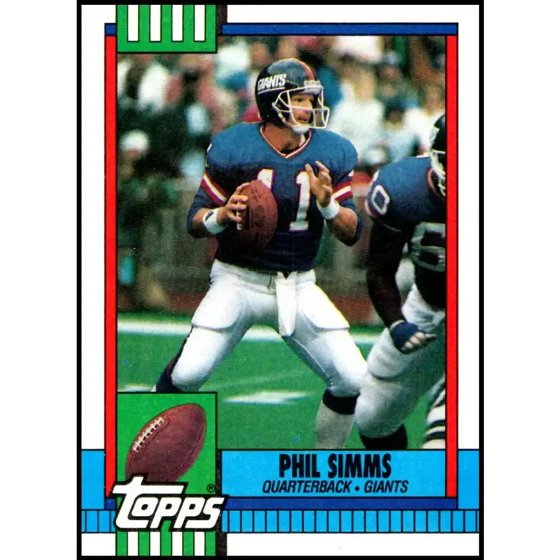 1990 Topps #51 Phil Simms EX Excellent New York Giants Football Card - Football Card Single
