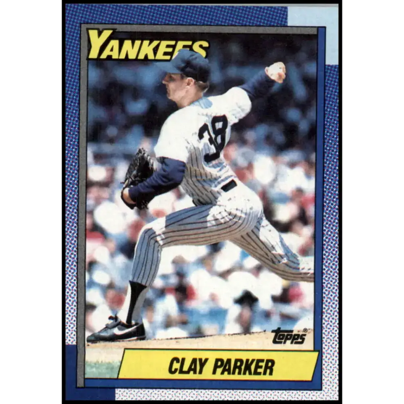 1990 Topps #511 Clay Parker NM-MT New York Yankees Baseball Card - Baseball Card Single