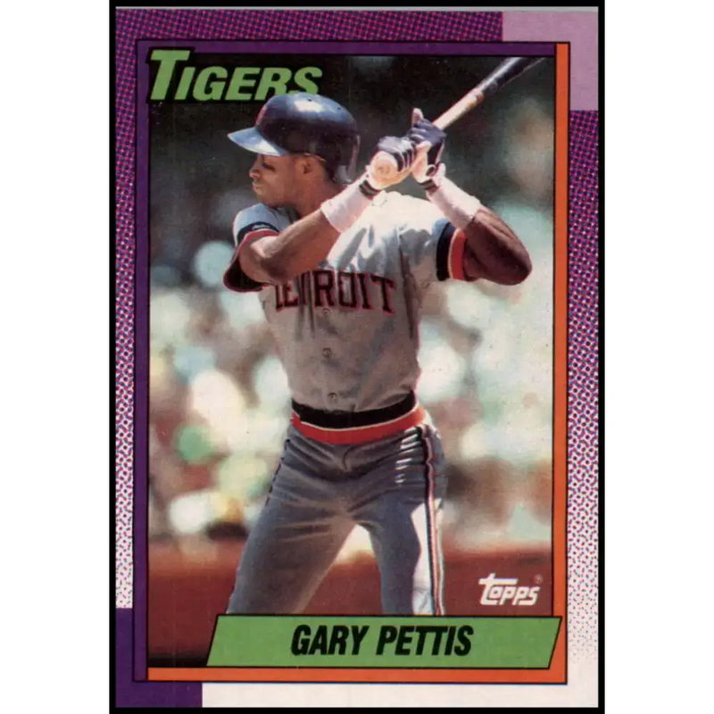 1990 Topps #512 Gary Pettis NM-MT Detroit Tigers Baseball Card - Baseball Card Single