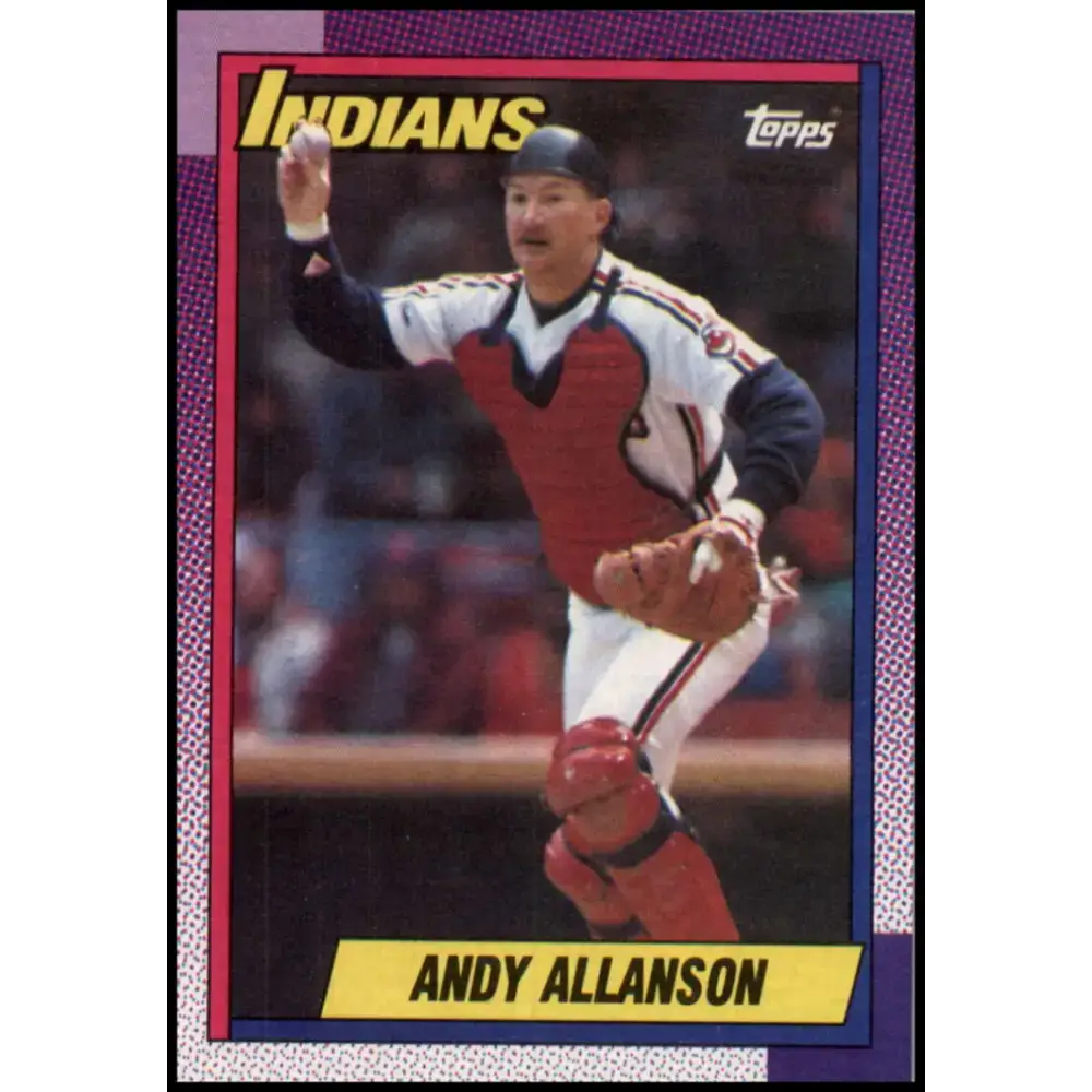 1990 Topps #514 Andy Allanson NM-MT Cleveland Indians Baseball Card - Baseball Card Single
