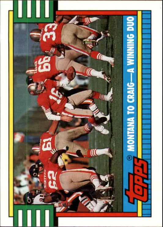 1990 Topps #515 Joe Montana/Roger Craig EX Excellent San Francisco 49ers Football Card