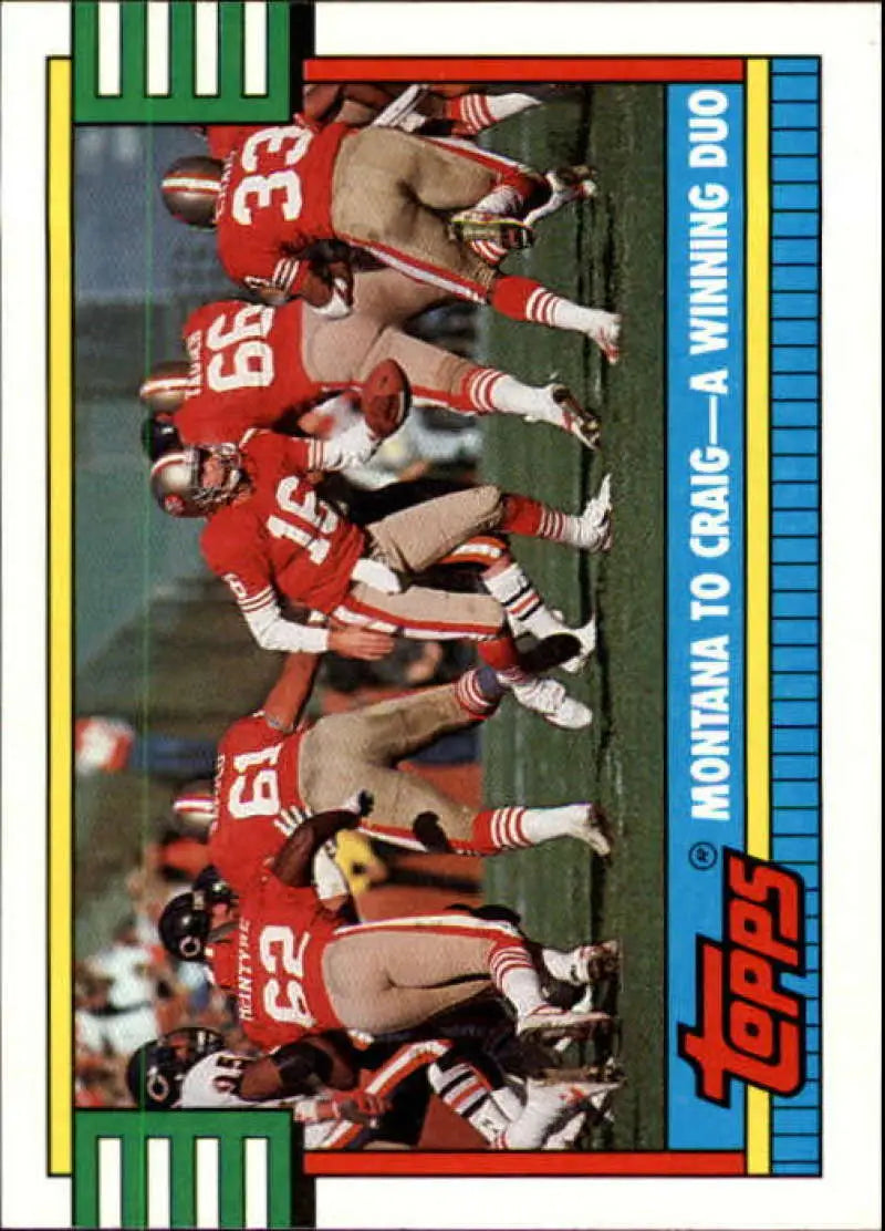 1990 Topps #515 Joe Montana/Roger Craig EX Excellent San Francisco 49ers Football Card - Football Card Single