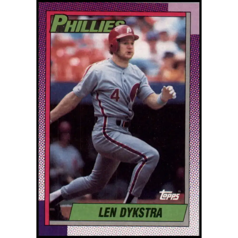 1990 Topps #515 Lenny Dykstra NM-MT Philadelphia Phillies Baseball Card - Baseball Card Single