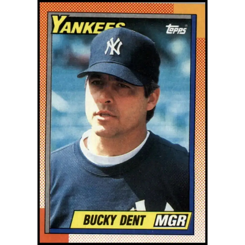 1990 Topps #519 Bucky Dent MG NM-MT New York Yankees Baseball Card - Baseball Card Single