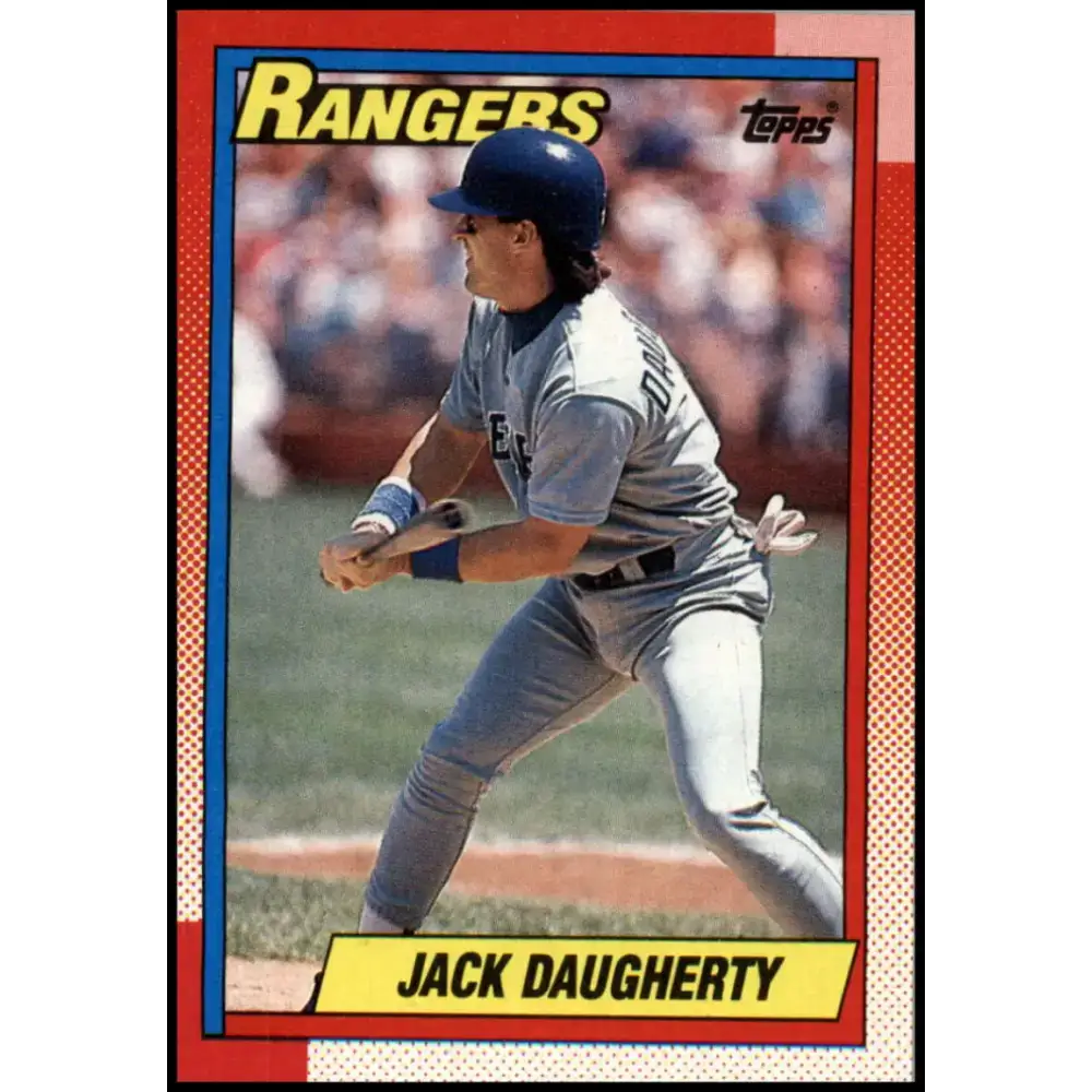 1990 Topps #52 Jack Daugherty NM-MT RC Rookie Texas Rangers Baseball Card - Baseball Card Single