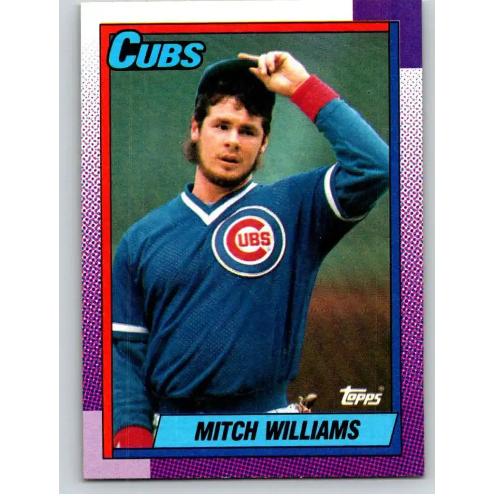 1990 Topps #520 Mitch Williams NM-MT Chicago Cubs Baseball Card - Baseball Card Single