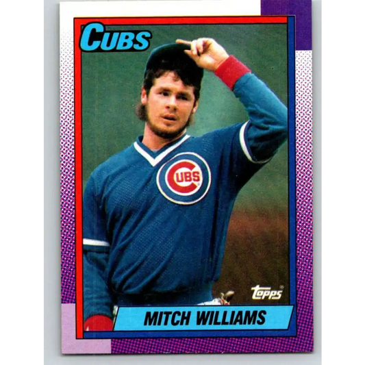 1990 Topps #520 Mitch Williams NM-MT Chicago Cubs Baseball Card - Baseball Card Single