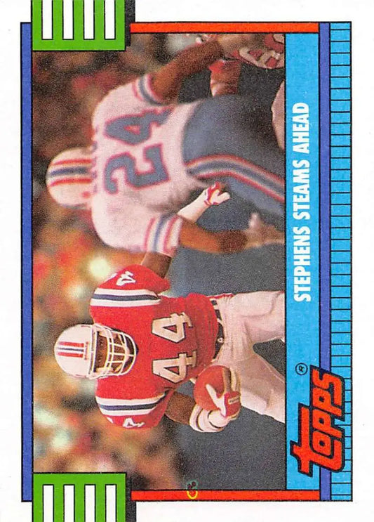 1990 Topps #521 John Stephens EX Excellent New England Patriots Football Card