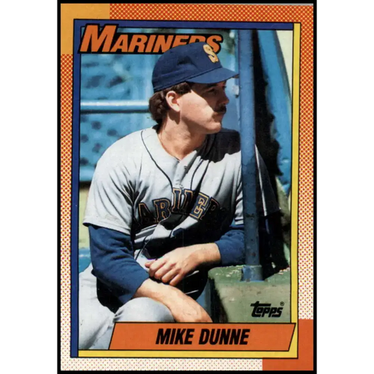 1990 Topps #522 Mike Dunne UER NM-MT Seattle Mariners Baseball Card - Baseball Card Single