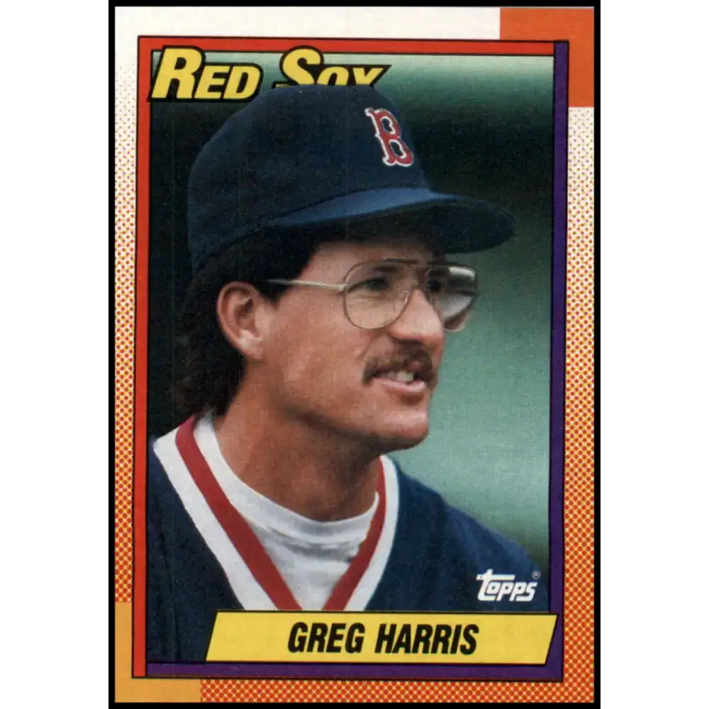 1990 Topps #529 Greg Harris NM-MT Boston Red Sox Baseball Card - Baseball Card Single