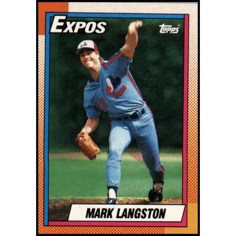 1990 Topps #530 Mark Langston NM-MT Montreal Expos Baseball Card - Baseball Card Single