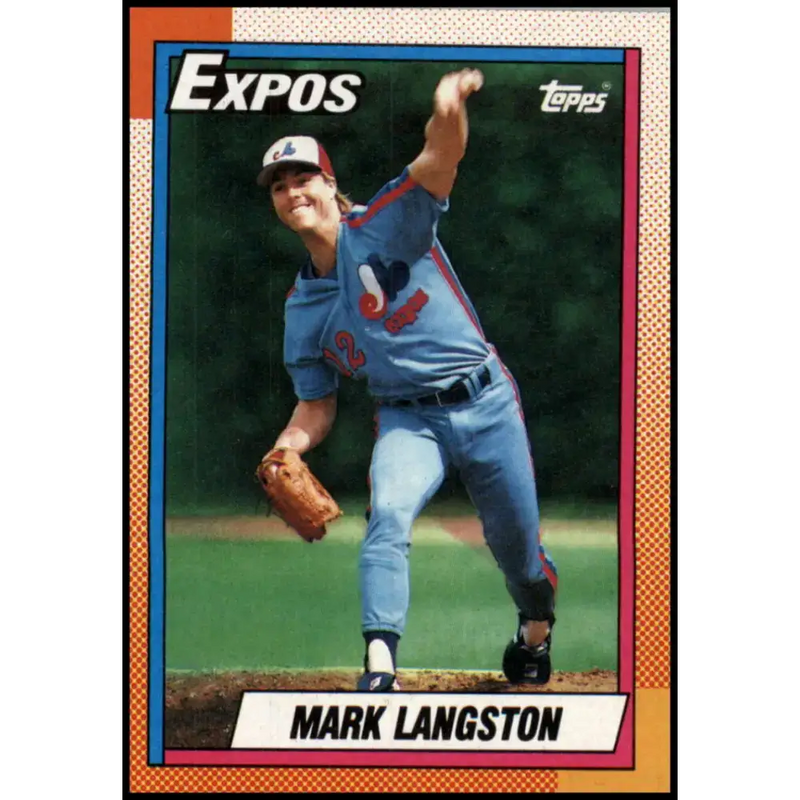 1990 Topps #530 Mark Langston NM-MT Montreal Expos Baseball Card - Baseball Card Single